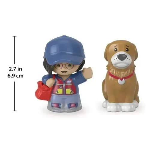 Fisher-Price - Little People, Mail Person Girl And Brown Dog