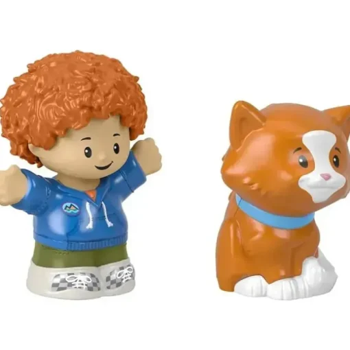 Fisher-Price - Little People, Curly Red Hair Kid And Cat