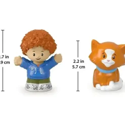 Fisher-Price - Little People, Curly Red Hair Kid And Cat