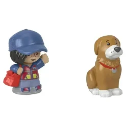 Fisher-Price - Little People, Mail Person Girl And Brown Dog