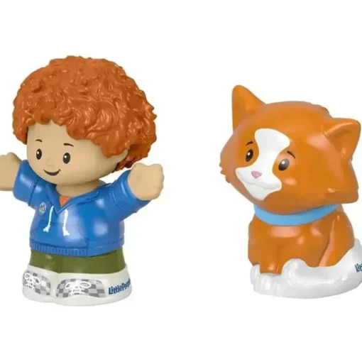 Fisher-Price - Little People, Curly Red Hair Kid And Cat