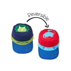 Flapjack Kids - Bonés infantis reversíveis, dinossauros