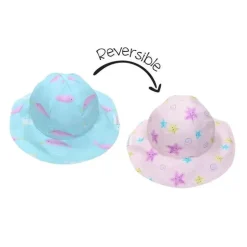 Flapjack Kids - Chapéu de sol reversível infantil, Narval/Estrela do mar