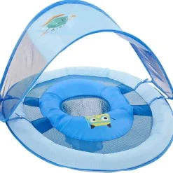 Flutuador Swimways Baby Spring com Canopy Upf 50 em azul
