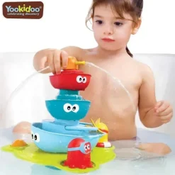 Fonte de banheira de brinquedo de banho de spray Yookidoo Stack 'N'