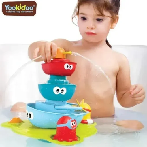 Fonte de banheira de brinquedo de banho de spray Yookidoo Stack 'N'