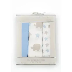 Forever Baby mantas de musselina azul
