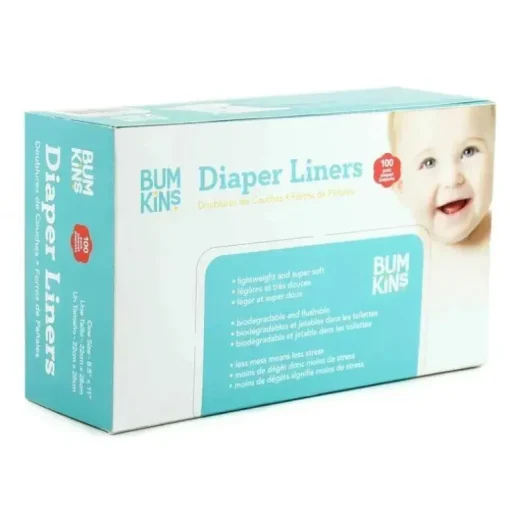 Forros de fraldas laváveis ​​Bumkins, 100 contagem