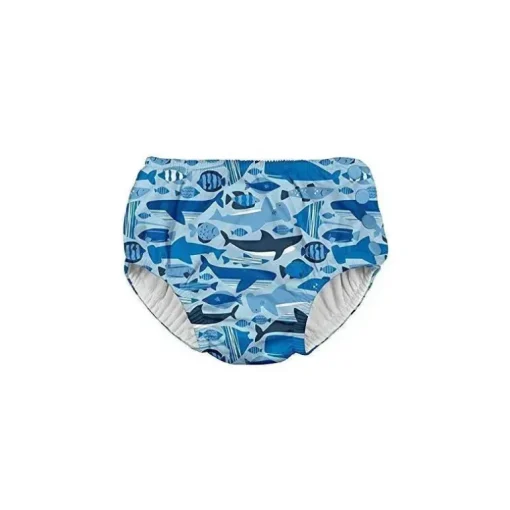 Fralda absorvente reutilizável para maiô I-Play Snap, azul submarino