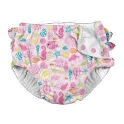 Fralda de banho absorvente reutilizável Iplay Snap - Rosa