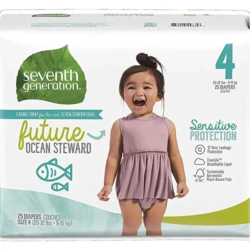 Fraldas de bebê de sétima geração de proteção sensível tamanho 4