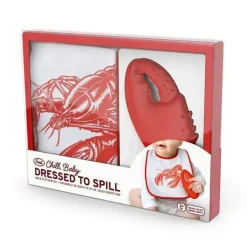 Fred &amp; Friends Chill Baby vestido para derramar - conjunto de babador lagosta