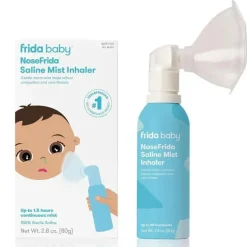 Frida Baby - Inalador nasal NoseFrida Saline Mist, Saline Inhaler acalma nariz entupido e dor de garganta
