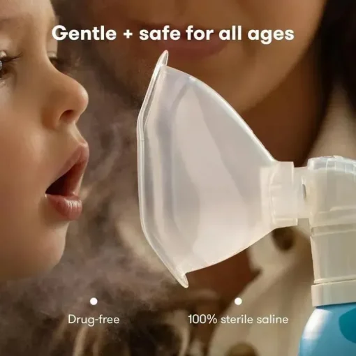 Frida Baby - Inalador nasal NoseFrida Saline Mist, Saline Inhaler acalma nariz entupido e dor de garganta