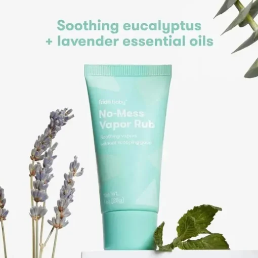 Frida Baby - Vapor Rub No-Mess, Baby Vapor Rub, Calmante Eucalipto e Lavanda para Dormir