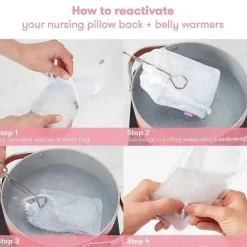 Frida Mom - Almofada de amamentação nas costas + aquecedores de barriga