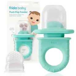 Fridababy - Alimentador Push Pop, Alimentador de Frutas para Bebês, 1 Contagem, Azul-petróleo