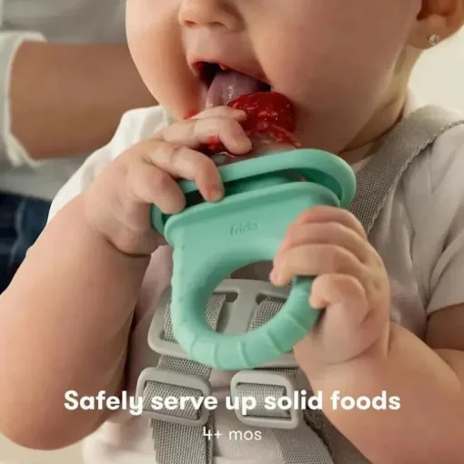 Fridababy - Alimentador Push Pop, Alimentador de Frutas para Bebês, 1 Contagem, Azul-petróleo