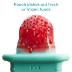 Fridababy - Alimentador Push Pop, Alimentador de Frutas para Bebês, 1 Contagem, Azul-petróleo