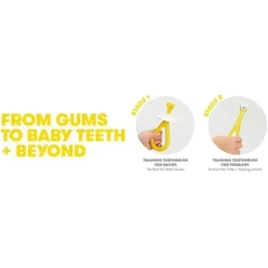 Fridababy - Conjunto de escova de dentes para treinamento Grow-with-Me