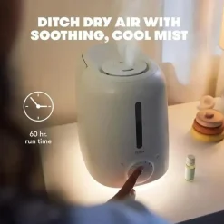 Fridababy - Umidificador XL Cool Mist 3 em 1 para salas grandes + difusor, luz noturna