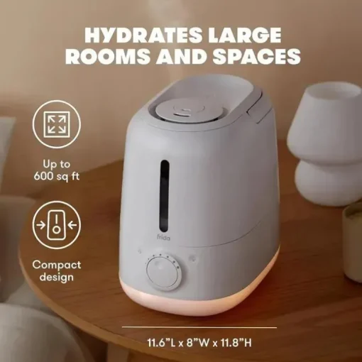 Fridababy - Umidificador XL Cool Mist 3 em 1 para salas grandes + difusor, luz noturna