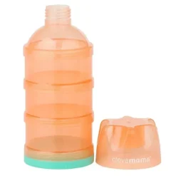 Fórmula infantil Clevamama e recipiente para alimentos empilháveis