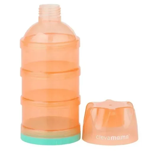 Fórmula infantil Clevamama e recipiente para alimentos empilháveis
