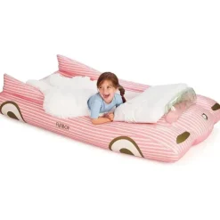 Funboy - Cama e colchão inflável infantil rosa para viagem
