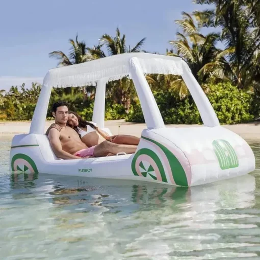 Funboy - Carro de golfe gigante inflável de luxo para piscina