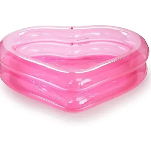 Funboy - piscina infantil inflável gigante de luxo com coração rosa claro