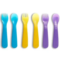 Garfos e colheres Munchkin Colorreveal que mudam de cor - 6 unidades