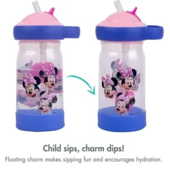 Garrafa de água Tomy - Disney Minnie Sip &amp; See 12 Oz