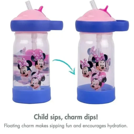 Garrafa de água Tomy - Disney Minnie Sip &amp; See 12 Oz
