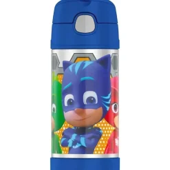 Garrafa de palha Thermos Funtainer 12 onças - Máscaras PJ