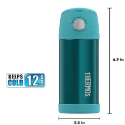 Garrafa de palha Thermos Funtainer 12 onças - Máscaras PJ