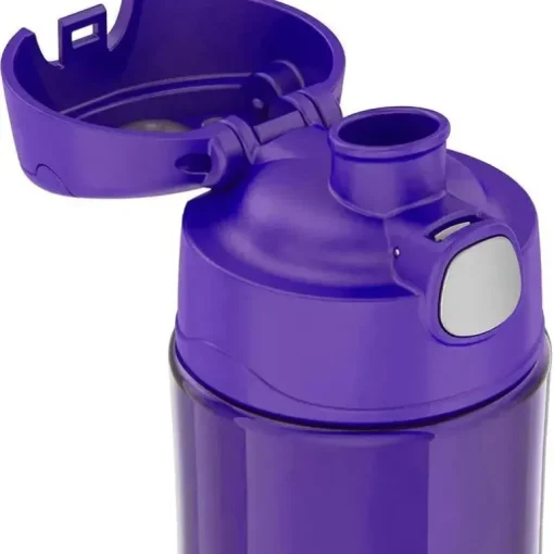 Garrafa plástica de hidratação térmica funtainer com tampa de bico 16 onças, roxo