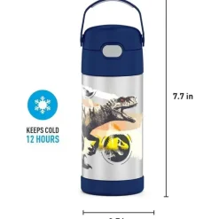 Garrafa Thermos Funtainer 12 Oz, Jurassic World
