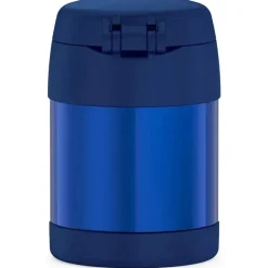 Garrafa térmica - 10 onças. Comida funtainer de aço inoxidável não licenciada, azul com colher