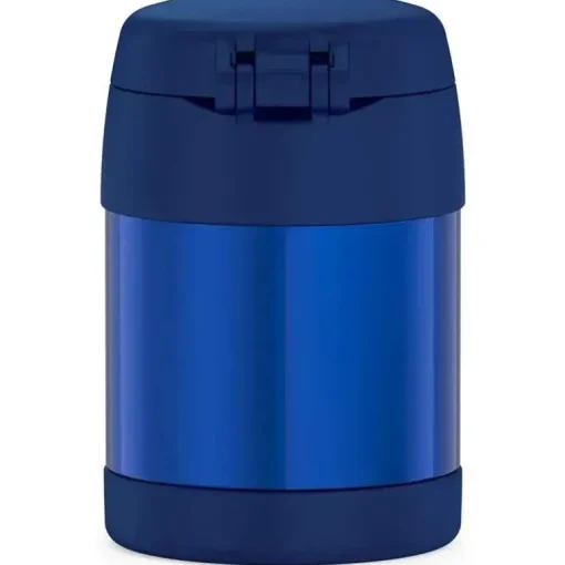 Garrafa térmica - 10 onças. Comida funtainer de aço inoxidável não licenciada, azul com colher