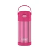 Garrafa térmica - 12 onças. Garrafa de Funtainer® não licenciada de aço inoxidável, rosa
