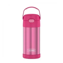 Garrafa térmica - 12 onças. Garrafa de Funtainer® não licenciada de aço inoxidável, rosa