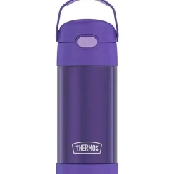 Garrafa térmica - 12 onças. Garrafa de Funtainer® não licenciada de aço inoxidável, roxa