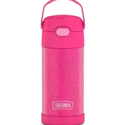 Garrafa térmica - 12 onças. Garrafa de Funtainer® não licenciada de aço inoxidável, rosa