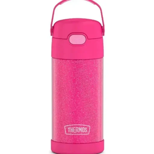 Garrafa térmica - 12 onças. Garrafa de Funtainer® não licenciada de aço inoxidável, rosa