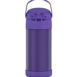 Garrafa térmica - 12 onças. Garrafa de Funtainer® não licenciada de aço inoxidável, roxa