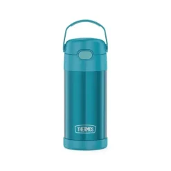 Garrafa térmica - 12 onças. Garrafa de Funtainer® não licenciada de aço inoxidável, azul-petróleo