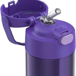 Garrafa térmica - 12 onças. Garrafa de Funtainer® não licenciada de aço inoxidável, roxa