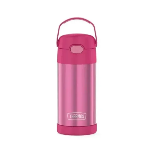 Garrafa térmica - 12 onças. Garrafa de Funtainer® não licenciada de aço inoxidável, rosa