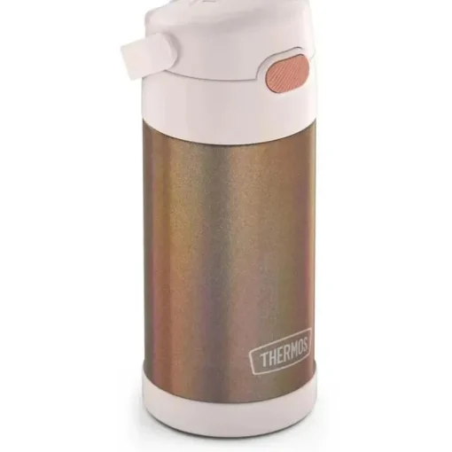 Garrafa térmica - 12 onças. Garrafa Funtainer® não licenciada de aço inoxidável, ouro rosa